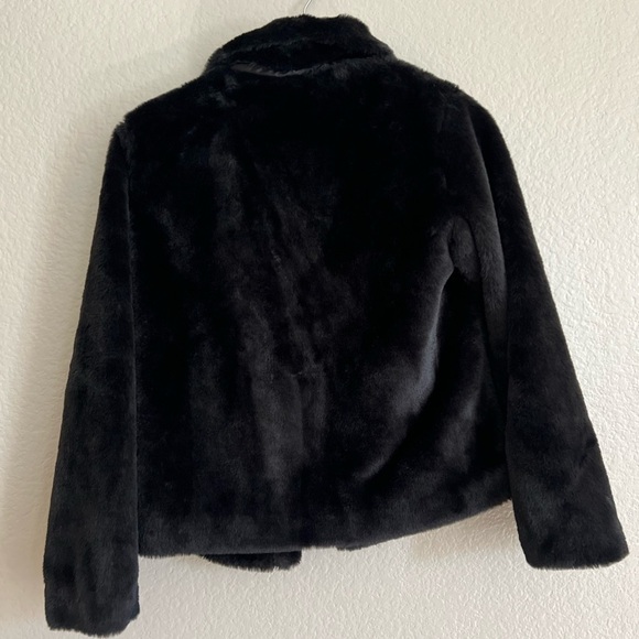 NWOT Regal Style Black Faux Fur Collared Coat - Picture 7 of 7